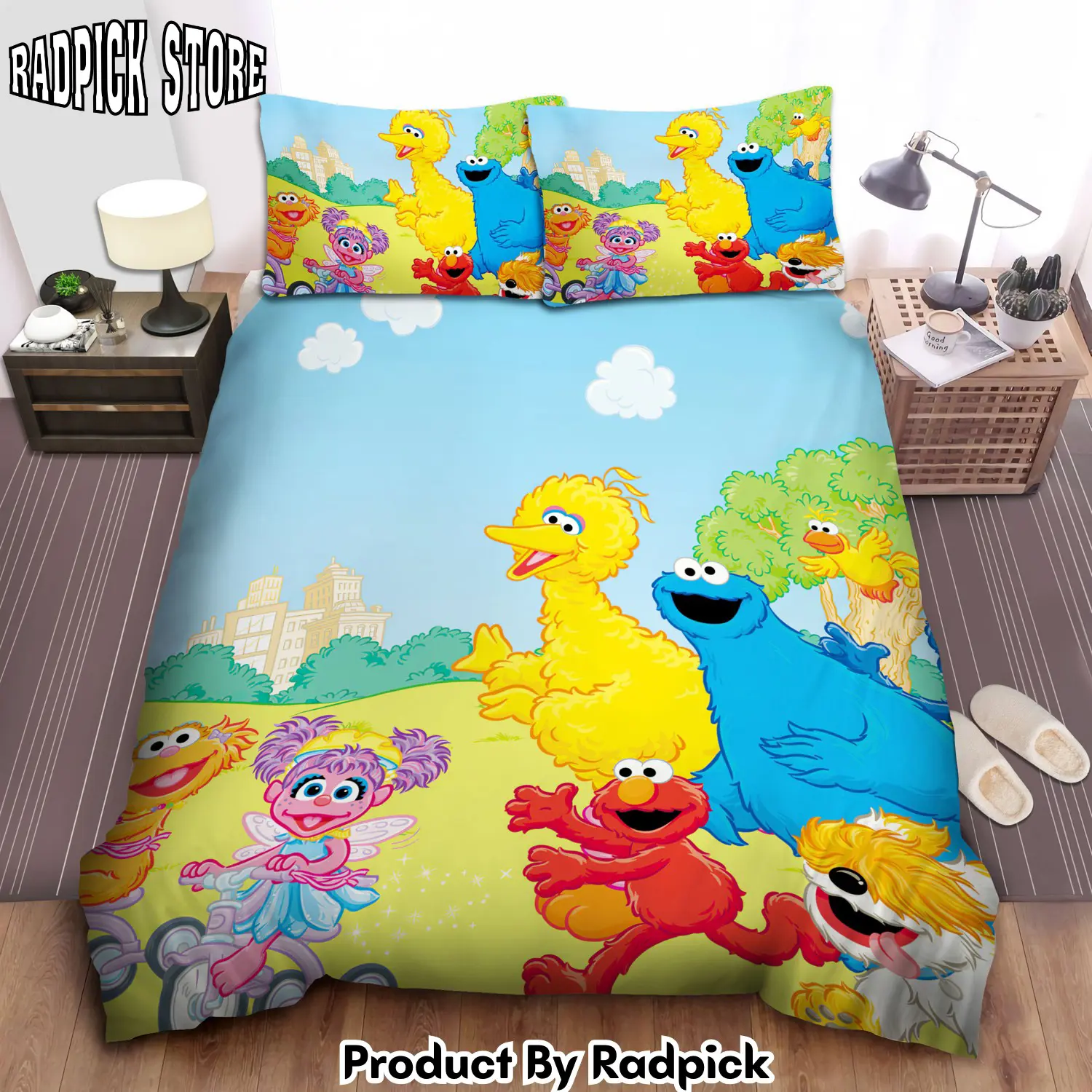 Radpick sesame street zoe and abby cycling duvet cover bedroom sets comfortable bedding sets rp3272379